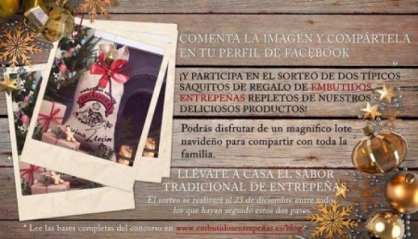 Ganadores del sorteo navideño de 2 lotes con productos Entrepeñas